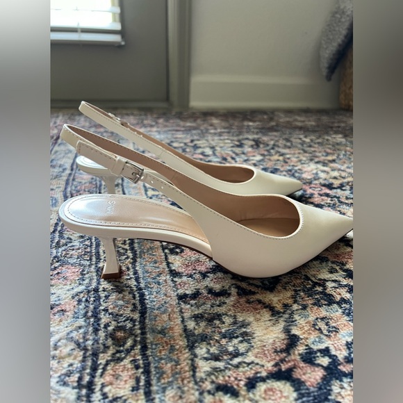 MANGO Cream/White Kitten Heels - Picture 4 of 4